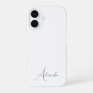 Elegante minimalistische gepersonaliseerde naam vo iPhone 16 hoesje