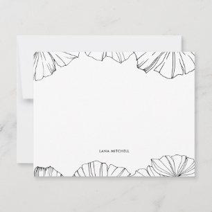 Elegante minimalistische Ginkgo Biloba Notitiekaartje