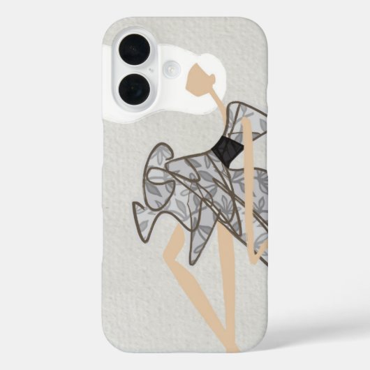 Elegante Minimalistische Glamour Modekunst Case-Mate iPhone Case (Achterkant)