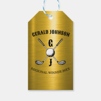 Elegante minimalistische golf monogr... cadeaulabel