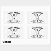 Elegante Minimalistische Golf Monogr... Rechthoekige Sticker (Vel)