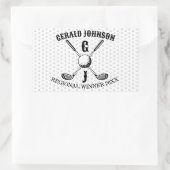 Elegante Minimalistische Golf Monogr... Rechthoekige Sticker (Tas)