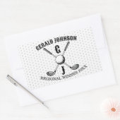 Elegante Minimalistische Golf Monogr... Rechthoekige Sticker (Envelop)