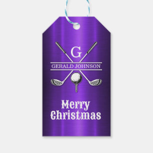 Elegante Minimalistische Golf Monogram Ontwerp Gif Cadeaulabel