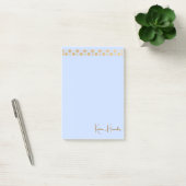 Elegante minimalistische gouden accent blauw post-it® notes (Kantoor)