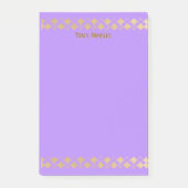 Elegante Minimalistische Gouden Accent Lavendel Post-it® Notes (Voorkant)