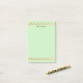 Elegante Minimalistische Gouden Accent Muntgroen Post-it® Notes (Op bureau)