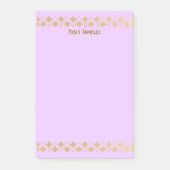 Elegante Minimalistische Gouden Accent Roze  Post-it® Notes (Voorkant)