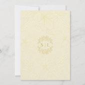 Elegante minimalistische gouden bloemenbruiloft bedankkaart (Achterkant)