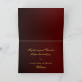 Elegante minimalistische gouden boom kerstgroet kaart (Binnen)