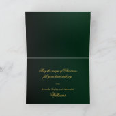 Elegante minimalistische gouden boom kerstgroet kaart (Binnen)