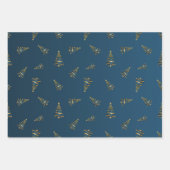 Elegante minimalistische gouden boom Kerstmis Inpakpapier Vel (Voorkant 3)