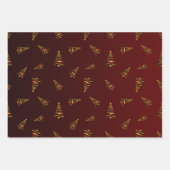 Elegante minimalistische gouden boom Kerstmis Inpakpapier Vel (Voorkant 2)