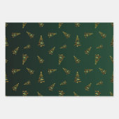 Elegante minimalistische gouden boom Kerstmis Inpakpapier Vel (Voorkant)