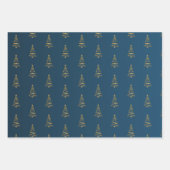 Elegante minimalistische gouden boom Kerstmis Inpakpapier Vel (Voorkant 3)