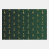 Elegante minimalistische gouden boom Kerstmis Inpakpapier Vel (Voorkant)