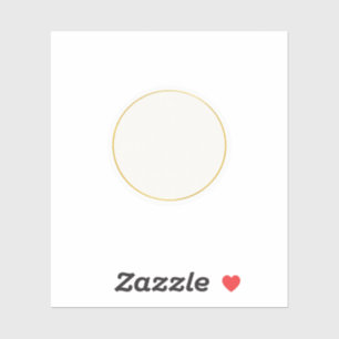 Elegante Minimalistische Gouden Cirkel Huwelijksgu Sticker