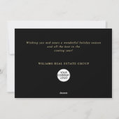 Elegante minimalistische gouden corporate kerst feestdagenkaart (Achterkant)