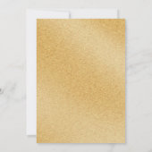 Elegante minimalistische gouden glitter bruiloft u kaart (Achterkant)