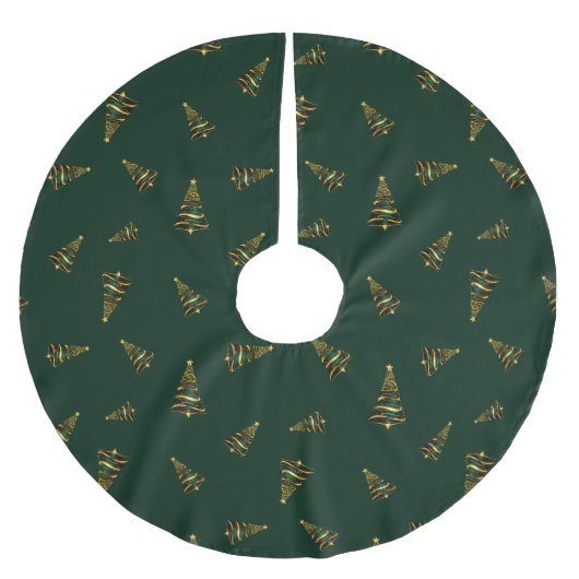 Elegante minimalistische gouden kerstboom rok (Voorkant)
