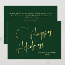 Elegante minimalistische gouden kerstgroet