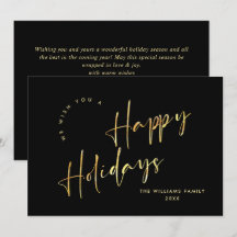 Elegante minimalistische gouden kerstgroet