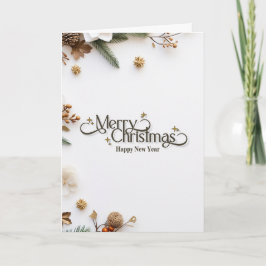 Elegante Minimalistische Gouden 'Prettig Kerstfees Kaart