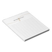 Elegante Minimalistische Gouden Script Monogram Li Notitieblok (Schuin)