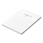Elegante Minimalistische Gouden Script Monogram Li Notitieblok (Linkerzijde)
