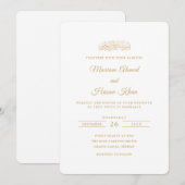 Elegante Minimalistische Gouden Stijlvolle Script Kaart (Voorkant / Achterkant)