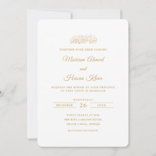 Elegante Minimalistische Gouden Stijlvolle Script Kaart