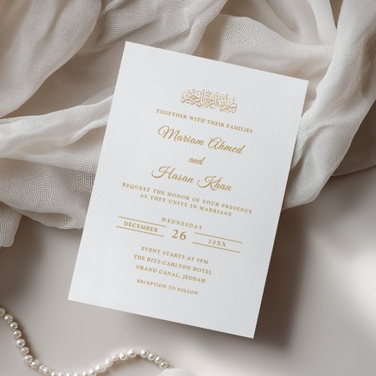 Elegante Minimalistische Gouden Stijlvolle Script Kaart