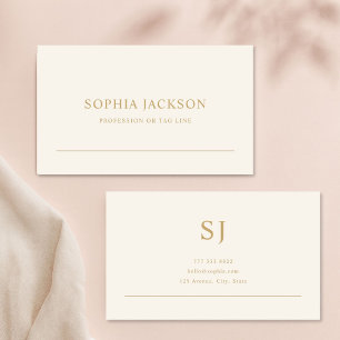 Elegante Minimalistische Gouden Typografie Profess Visitekaartje