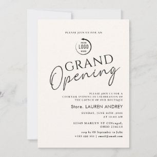 Elegante Minimalistische Grand Opening Uitnodiging
