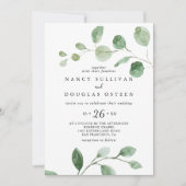 Elegante Minimalistische Groene Eucalyptus Casual  Kaart (Voorkant)
