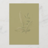 Elegante Minimalistische Groene Huwelijksmenu Menu (Achterkant)