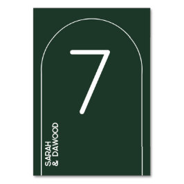 Elegante minimalistische groene witte moslim bruil kaart