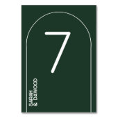 Elegante minimalistische groene witte moslim bruil kaart (Achterkant)