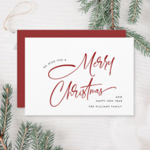 Elegante minimalistische hand schrijven Vrolijk Ke Feestdagenkaart
