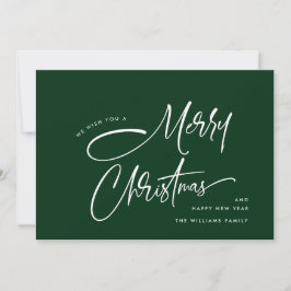 Elegante minimalistische hand schrijven Vrolijk Ke Feestdagenkaart