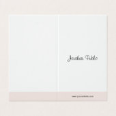 Elegante minimalistische handgeschreven script pro visitekaartje (Buitenkant ongevouwen)