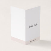 Elegante minimalistische handgeschreven script pro visitekaartje (Buitenkant)