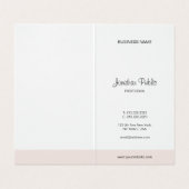 Elegante minimalistische handgeschreven script pro visitekaartje (Binnenkant ongevouwen)