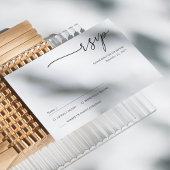 Elegante minimalistische handgeschreven script RSV RSVP Kaartje