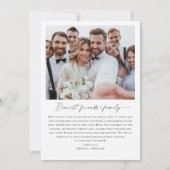 Elegante minimalistische handschrift bruiloft 2 fo bedankkaart (Achterkant)