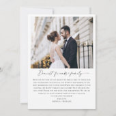 Elegante minimalistische handschrift bruiloft 2 fo bedankkaart (Achterkant)