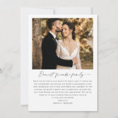 Elegante minimalistische handschrift bruiloft 2 fo bedankkaart (Achterkant)