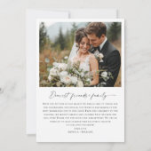 Elegante minimalistische handschrift bruiloft 2 fo bedankkaart (Achterkant)