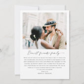 Elegante minimalistische handschrift bruiloft 2 fo bedankkaart (Achterkant)