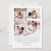 Elegante minimalistische handschrift bruiloft 5 fo bedankkaart (Achterkant)